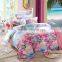 Luxury 100%Cotton 300TC Satin Printed Bedding Set Bed Linen Supplier