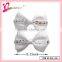 Sequin hair accessories flat ribbon bow hair clips,ribbon bow satin hair jewelry