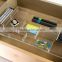 Clear Expandable Sectioned Acrylic Drawer Inside Organizer Divider or Acrylic Storage Tray With Multiple Compartments