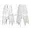PQ-149 PUNK Women's White Shortl Crochet Bat Irregular Mesh Skirt