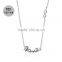 Fashion 925 Sterling Silver Script Word Love Necklace