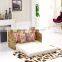 New Good Price Space Saving Living Room Furniture Natural Rattan Wicker Folding Sofa Bed with Double Size matress and Arms