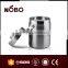 stainless steel compartments with food container