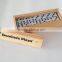 Domino blocks game set in wooden box