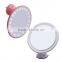 360 degree Rotation bathroom makeup mirror with suction cups