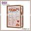 2014 stylish hotel leather menu cover and clear pvc menu covers from Hong Kong