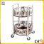 Luxury hotel wine dispense liquor trolley drinks liquor stainless steel trolley service cart wheels