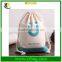 Custom promotional cotton drawstring grocery backpack bags