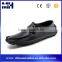 Italy Men Soft Leather Lace Up Driving Shoes Black Loafer Shoes