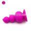 Silicone anal beeds plug with sucker sex toys F029