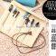 Korea style smile face roll up school pencil bag/pencil case with rope