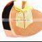 2016 customized various color heart shaped cardboard candy chocolate box with ribbon