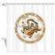 Half circle shower curtain rod dragon shower curtain