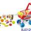 Fashion kid toy funny plastic shopping cart supermarket shopping trolley