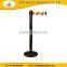 Heavy duty dual line crowd control stanchion double belt queue barrier