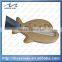 custom matte silver 3D Airplane shape metal luggage tag