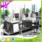 Office workstations modern design for 4 person Size W2400*D1200*H750 with wire trough