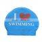 Low MOQ Custom logo design Silicone Swim Cap For Water Sport, Funny Swimming Cap Silicone