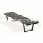 Modern Patio Bench Furniture Slat Park Bench Seat Black Baking Parts Legs
