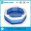 giant RED pvc inflatable family swimming SPA pool with 3 rings, customised transparent float swimming pool