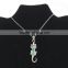 Light Blue Crystal Lizard Animal Pendant Necklace China Factory Direct Price