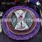 Wholesale Plates Dessert and Decoration Purple Dinner Glass Wedding Charger Plate