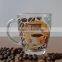 Glass mug for coffee drinking glass mug for Christamas