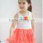 Summer New Style Three Flowers Cotton Girls Princess Dress Vest Dress