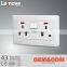 light double gang electric waterproof switcher wall socket