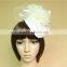 European and American small white hat clip pearl bridal hair accessories flower head performance luxury accessories