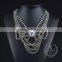 high quality vintage style rhinestone chunky statement necklace tin alloy fashion women pendant necklace 6390121