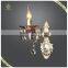 Crystal Decorative European Style Candle Wall Sconce Light Antique Brass