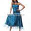 New arrive Polyester and Spandex hooded ladies party wear gown