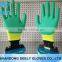 13 Guage Green Nylon Lining Gloves/Foam Latex 3/4 Dipped Gloves/Rigger Gloves