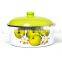 High Quality 16/18/20/22/24cm Straight Colorful Polka Dots Enamel Casserole With Glass Lid