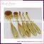 Tooth shape 5 pcs rose gold oval makeup brush set no MOQ