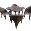 C - CF789 aluminum synthetic wicker furniture special design table and chairs