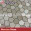 Newsar 1'' Gray Wooden Marble Hexagon Light Grain Wood Mosaic for Bathroom