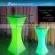 glowing great led bar stool/led plastic bar table/led rechargeable color changing table