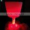 Illumianted led rechargeable li battery operated led ice bucket/wine cooler
