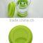 OEM Double wall borosilicate glass cup with lid