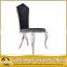 fancy black velvet dining chair for hotel