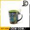 Drinkware ceramic mug with spoon in handle, thermos coffee mugs