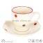 Cup Saucer handpainting top sale with dots