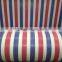 PE woven fabric with color stripes