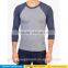 Plain 3/4 sleeve Baseball raglan t-shirts latest shirt designs for men 2015