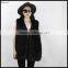 Wholesale Hot Sale Black Faux Mink Fur Vest V-neckline Open Front