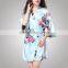 Contrast Color European Design Trendy Fashion Girl Photos Nightdress With Your Logo