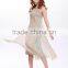 Korean new style vertical stripes tight women crumple dress