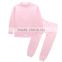 factory made in china kids sleeping wear/custom solid color child high collar render garment
